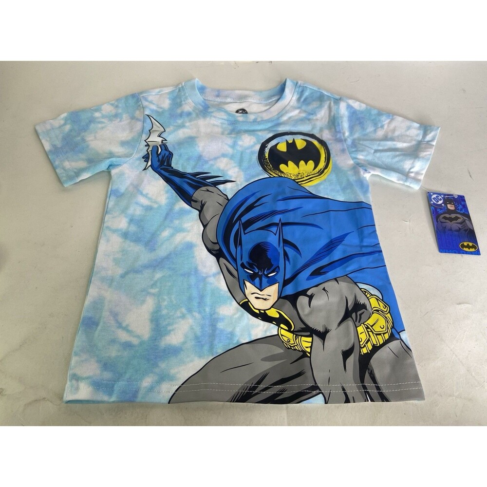 DC Comics Batman Blue Short Sleeve Tee T-Shirt Boys Size 5